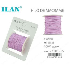 Filo per Macramè ILAN 1mm 100M Viola per Progetti Artigianali e Fai-da-Te - Product Image 1