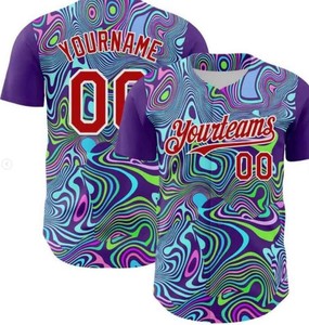 Maillots de baseball et de softball unisexes de qualité supérieure, personnalisables avec broderie, uniformes unis en polyester/coton, grandes tailles - Product Image 3