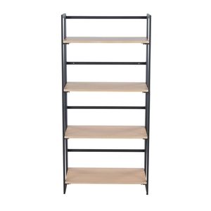 Libreria Contemporanea Dakota con Ripiani in Metallo Verniciato Nero e Legno Naturale - Product Image 5