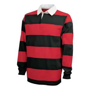 เสื้อรักบี้แขนยาวแบบคลาสสิก 4 นิ้ว ลายทางเย็บติดด้านหน้า สำหรับผู้ชาย ผ้าฝ้ายเนื้อหนา ทนทาน - Product Image 2