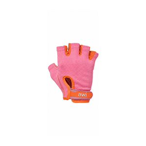 Gants de fitness unisexes demi-doigts rose-orange avec protection de la paume pour musculation et entraînement en salle de sport, fermeture auto-agrippante - Product Image 3