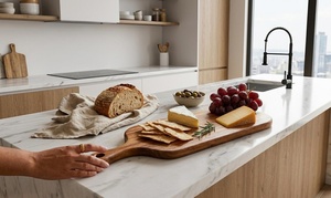 Planche à découper longue en bois d'acacia avec poignée, plateau de service rectangulaire personnalisé, planche à charcuterie, ensemble d'ustensiles de cuisine en gros - Product Image 2