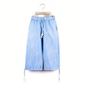 Cintres élégants en coton bleu pour pantalons et jupes, conçus sur mesure pour la présentation de votre collection de vêtements - Product Image 2