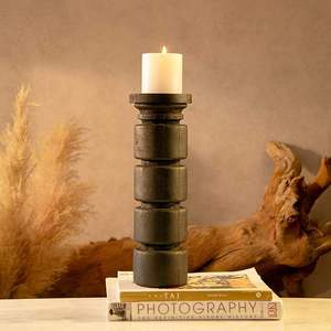 Elegant Iron Candle Holder <b>Set</b> of 3 Tiered Design Heat Resistant Decorative Pillar Candle Stands for Home Wedding At <b>Cheap</b> Price - Product Image 4