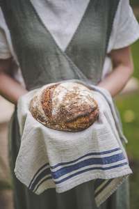 Juego de 2 toallas de lino estilo francés, toallas de cocina de lino con presilla para colgar, toallas gruesas para las manos, toallas de té rústicas en varios colores - Product Image 3