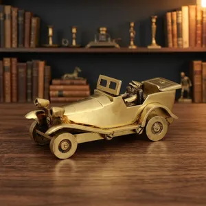 Brass Vintage Open <b>Car</b> Figurine Showpiece Classic Antique Finish Decorative Statue for Home Office Centre <b>Table</b> - Product Image 6