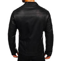 Veste en cuir imperméable et coupe-vent pour homme, col montant, logo sur le devant, service OEM personnalisé, qualité supérieure, streetwear, hiver