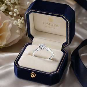 Anillo Solitario con Diamante Real de 0.10 Quilates, Corte Redondo, Diseño Clásico |   Elegante Anillo de Compromiso, Joyería Fina, Regalo para Mujer - Product Image 4