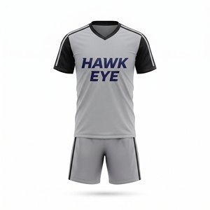 Ensemble de maillots de football Hawk Eye pour hommes, manches courtes, col en v, uniforme en polyester anti-humidité, vêtements d'équipe toutes saisons - Product Image 3