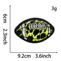 Ensemble d'appliques thermocollantes en tissu PVC et toile, brodées de sequins, motif léopard multicolore, pour chapeaux
