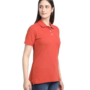 Polo femme de haute qualité 100% coton, couleurs personnalisées, impression personnalisée, logo OEM, uni, sans motif, pour le bureau ou l'école, en vente - Product Image 4
