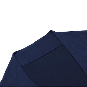 Peignoirs pour femmes en coton gaufré bleu marine uni avec bordure contrastée, manches en velours pelucheux, capuche en tissu doux, qualité hôtelière, chauds et confortables - Product Image 5