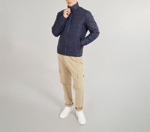 Waterproof Breathable Windproof Zipper Print Custom Logo Men's Winter Puffer Jacket - Product Image 2