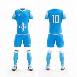 Ensemble de maillot de football avec impression sublimée de haute qualité et logo blanc, matière 100% polyester, coupe régulière, fermeture à capuche pour homme - Product Image 1