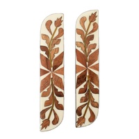 Poignées en bois, laiton et résine, forme rectangulaire, pour armoires et tiroirs, cuisine, commode, écologiques, durables, design moderne FAIZA CRAFT