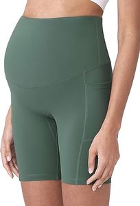 Women High-Waist Workout Yoga Legging Seamless Fitness <b>Compression</b> Elastic Waist Scrunched Butt Maternity Pregnancy Biker Shorts - Product Image 5