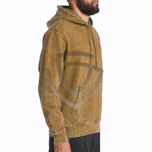 Nouveaux sweats à capuche en coton mélangé, effet délavé, pour hommes, fabriqués au Pakistan. - Product Image 3