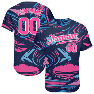 เสื้อเบสบอลแบบใหม่ ระบายอากาศได้ดี ชุดกีฬา แขนสั้น ติดกระดุม เสื้อเบสบอลแบบซับลิเมชั่น - Product Image 5