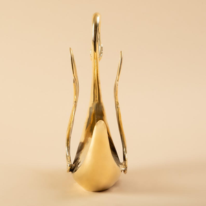 Sculpture de cygne élégante en laiton, figurine d'oiseau de luxe, statue de cygne décorative en métal, décoration artistique moderne pour table, maison et bureau - Product Image 6