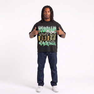 T-shirt noir à manches courtes pour homme Your Brand Studios, style streetwear, imprimé graphique monétaire, col rond, coupe classique - Product Image 6