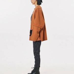 Women's Oversized Double Sleeves T Shirt Premium Cotton Round <b>Neck</b> Long Sleeve Streetwear Fashion Casual Clothing Top - Product Image 4