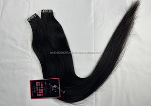 Venta al por mayor 100% Indian Virgin Remy Hair Bundles Unprocessed Loose Wave Super Double Drawn Deep Wave Natural Black Impermeable - Product Image 3