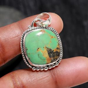 Colgante de Turquesa Natural de Arizona en Forma de Cojín, Hermoso y Moderno, Personalizable en Tamaño, para Mujer, Estilo Bohemia - Product Image 3