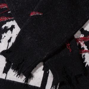 Venta al por mayor 2024, jersey de cuello redondo holgado cómodo personalizado para hombre, Jersey de punto Jacquard con letras para hombre, suéter de punto para hombre, 2017 - Product Image 4