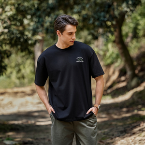 เสื้อยืดโอเวอร์ไซส์ผู้ชายผ้าฝ้าย 100% เนื้อหนา คุณภาพสูง สไตล์สปอร์ต สตรีทแวร์ ชุดออกกำลังกาย พร้อมคุณสมบัติป้องกันขนร่วงและระบายอากาศได้ดี - Product Image 3