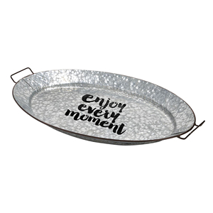 Décoration intérieure au design unique et moderne Grand plateau de service rond rustique pour l'extérieur pour les fêtes de bureau à domicile et la décoration de jardin - Product Image 6