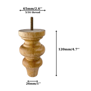 Solid Wood Furniture Legs, Modern <b>Sofa</b> Cabinet Table Support <b>Feet</b>, Natural Wood Durable Replacement Parts - Product Image 5