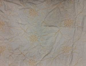 Tissu brodé de qualité supérieure en cordon blanc Dori/Cord, motif floral ton sur ton, travail de broderie au cordon, tissu tissé haut de gamme pour robes - Product Image 1