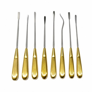 ¡Grandes Ofertas! Cureta para Hueso Spratt Brun de Alta Calidad con Mango Dorado Recto de 17 cm y 26 cm, Instrumentos CE ISO1258 - Product Image 3