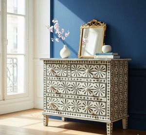 Commode en os incrusté sur mesure, meubles de luxe faits à la main pour les marchés de gros et d'exportation - Product Image 2