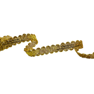 Ceremonial Style Gold Metal <b>Braided</b> Trim 1cm Handmade Decorative Edge for Garment <b>Accessories</b> - Product Image 4
