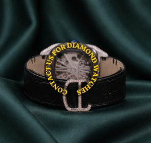 Reloj de Lujo Mecánico para Hombre con Diseño Único, Esfera Esqueletizada, Correa de Goma Negra y Diamantes de Moissanita - Product Image 5