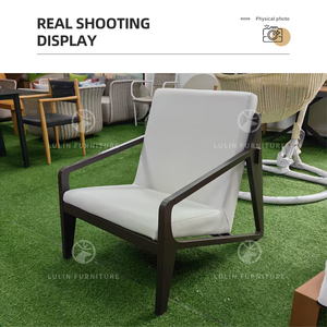 Modern Stainless Steel Outdoor Lounge <strong>Chair</strong>, Luxury Waterproof <strong>Garden</strong> Armchair, Patio Sofa with Table for Balcony <strong>UK</strong> Australia - Product Image 4
