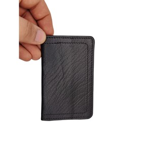 Portefeuille court en cuir véritable avec fermeture à pression, doublure en soie, pochette de sac à main avec logo personnalisé pour accessoires masculins - Product Image 6