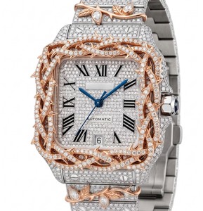 Reloj Cartier con Diamantes, 30 mm, Cuadrado, Analógico, de Cuarzo, con Cierre Desplegable de Acero Inoxidable, Unisex, de Lujo, con Brazalete - Product Image 1