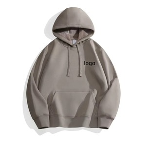 Custom Puff Printing Pattern 100% Cotton Men's Hoodies Regular Fit Solid Design <b>Fleece</b> Autumn <b>Black</b> Grey Fashion Sweatshirts - Product Image 2