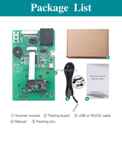 2D MRZ OCR Passport Barcode Scanner Module Balayage Longue Distance Intégré QR Code Moteur DE2690D Avec Carte de Test Câble USB