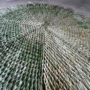 Tropical hand-woven grass umbrella top cover 2.2m diameters for Eco-resort glamping Tiki-style Event weddings parties outdoor - Product Image 1