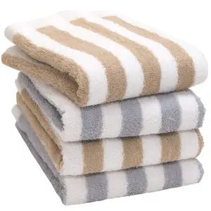 [Wholesale Products] HIORIE Osaka Senshu Brand Stripe Towel 100% Cotton Small Bath Towel 40*40cm 450GSM Thick Soft Wave Quality