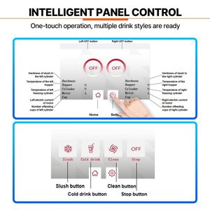 Macchina per Slushy Commerciale in Acciaio Inox con 2 Serbatoi da 12L/3,17 Galloni, Modalità di Congelamento Rapido, Dispenser per Bevande e Margarita - Product Image 4