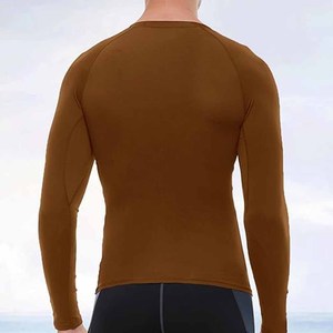 T-shirts de compression pour salle de sport, tissu élastique, manches longues, coupe ajustée, rashguard. - Product Image 5