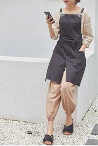 Lightweight Canvas Cafe Apron Removable Leather Straps Professional Barista <b>Work</b> Vest Breathable <b>Comfy</b> Baker Pastry Chef Bib - Product Image 4
