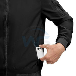 Chaqueta Bomber de Moda con Cuello Alto y Logotipo Frontal, Material de Forro Polar Transpirable, Ideal para el Uso Diario - Product Image 5