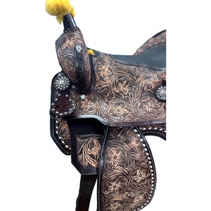Silla de Montar para Caballo de Cuero Genuino Hecha a Mano, Equipo Ecuestre Premium para Montar a Caballo Estilo Vaquero Occidental, Logotipo Personalizado, Venta al por Mayor - Product Image 3