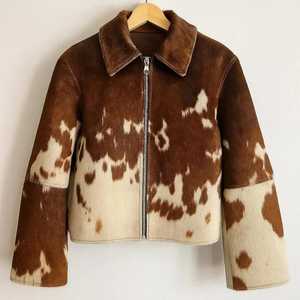 Chaquetas de Cuero con Pelo de Vaca Auténtico de Primera Calidad para Hombre y Mujer, Venta al Por Mayor, Colores Personalizados, Logotipo, Chaquetas de Pelo Genuino para Mujer - Product Image 4