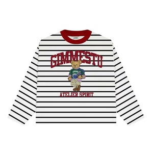 Camiseta Casual Unisex 2026 de Manga Larga, 100% Algodón Tejido, con Logotipo a Rayas en la Parte Delantera y Estampado Gráfico - Product Image 6